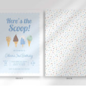 Hier ist die Einladung von Scoop Ice Cream Birthda