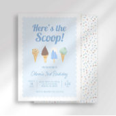 Hier ist die Einladung von Scoop Ice Cream Birthda