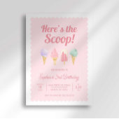 Hier ist die Einladung von Scoop Ice Cream Birthda