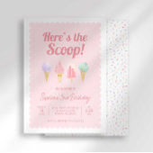 Hier ist die Einladung von Scoop Ice Cream Birthda