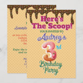 Hier ist die Einladung zu Scoop Waffle Cone (Vorne/Hinten)