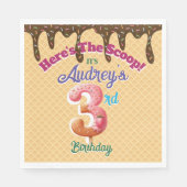 Hier ist die Einladung zu Scoop Waffle Cone Serviette (Vorderseite)