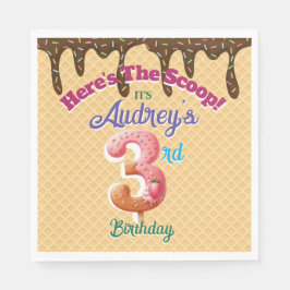 Hier ist die Einladung zu Scoop Waffle Cone Serviette