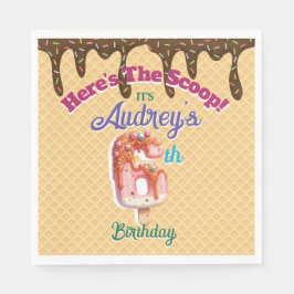 Hier ist die Einladung zu Scoop Waffle Cone Serviette