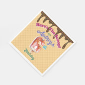 Hier ist die Einladung zu Scoop Waffle Cone Serviette (Ecke)