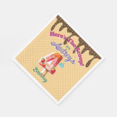 Hier ist die Einladung zu Scoop Waffle Cone Serviette (Ecke)