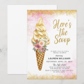 Hier ist die Einladung zum Scoop Ice Cream Brautpa (Vorne/Hinten)