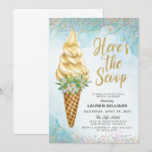 Hier ist die Einladung zum Scoop Ice Cream Brautpa (Vorne/Hinten)