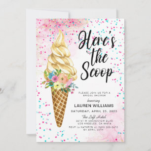 Hier ist die Einladung zum Scoop Ice Cream Brautpa