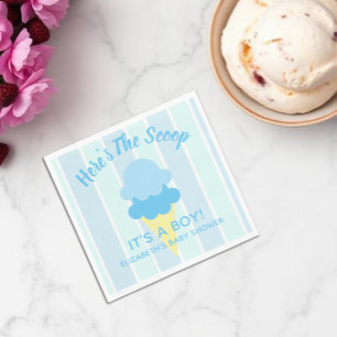 Hier ist die Eiscreme-Sommer-Baby-Party Serviette