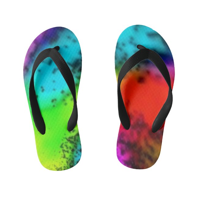 "Hier ist die Farbe" Custom Flip Flops, Kids Kinderbadesandalen (Fußbett)