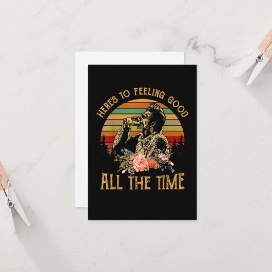 Hier ist die ganze Zeit gut zu Gefühl Karte (Vorderseite/Rückseite Beispiel)