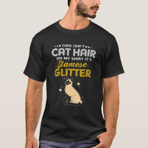 Hier ist die Katze, die ihren Siamkatzen-Glitzer T-Shirt