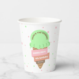 Hier ist die Minzeiscreme-Süße Geburtstagsüberrasc Pappbecher