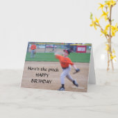 HIER IST DIE PITCH-GLÜCKLICHE GEBURTSKARTE KARTE (Gelbe Blume)