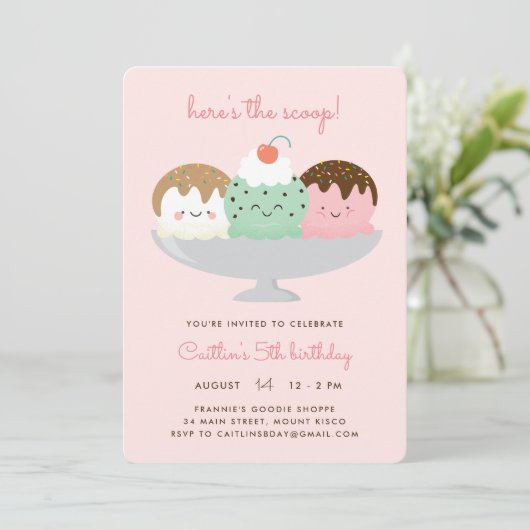 Hier ist die Schaufel Einladung (Stehend Vorderseite)