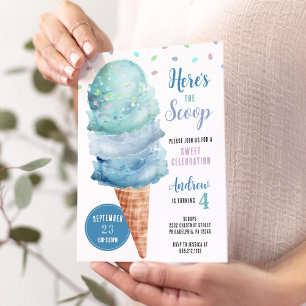 Hier ist die Schotteneis-Birthday-Party-Einladung Einladung