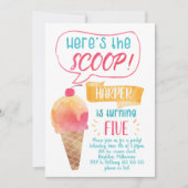 Hier ist die Schotteneis-Creme zum Geburtstag Einladung (Vorderseite)