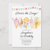 Hier ist die Schotteneis-Creme zum Geburtstag Einladung (Vorderseite)