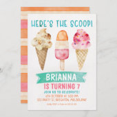 Hier ist die Schotteneis-Creme zum Geburtstag Einladung (Vorne/Hinten)