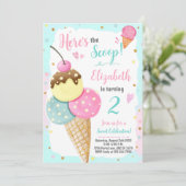 Hier ist die Schotteneis zum Geburtstag Einladung (Stehend Vorderseite)