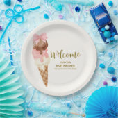 Hier ist die Scoop Bow Ice Cream Baby Dusche Willk Pappteller (Party)