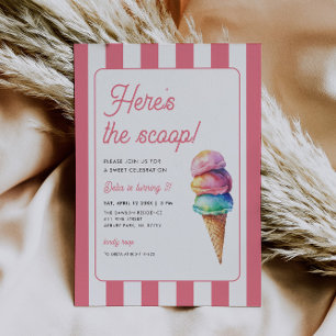 Hier ist die Scoop Eis Geburtstag Einladung