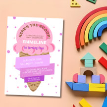 Hier ist die Scoop Eiscreme Süße Pink Geburtstag