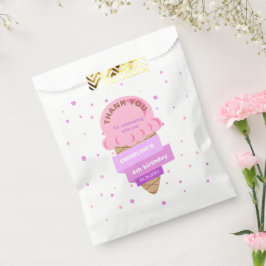 Hier ist die Scoop Eiscreme Süße Pink Geburtstag Geschenktütchen
