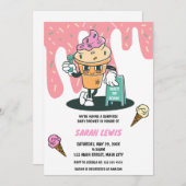 Hier ist die Scoop Ice Cream Baby Dusche Einladung (Vorne/Hinten)