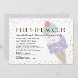 Hier ist die Scoop Ice Cream Baby Shower by Mail Einladung