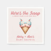 Hier ist die Scoop Ice Cream Baby Shower Serviette (Vorderseite)