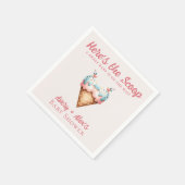 Hier ist die Scoop Ice Cream Baby Shower Serviette (Ecke)