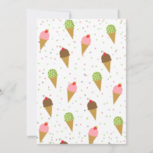 Hier ist die Scoop Ice Cream Birthday Party Einladung (Rückseite)