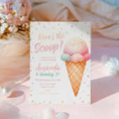 Hier ist die Scoop Ice Cream Birthday Party Einladung