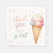 Hier ist die Scoop Ice Cream Birthday Party Serviette (Vorderseite)