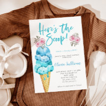 Hier ist die Scoop Ice Cream Boy Baby Shower