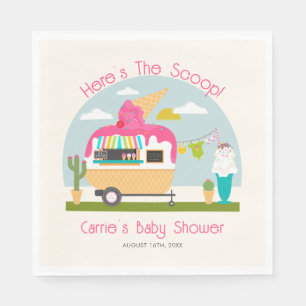 Hier ist die Scoop Ice Cream Camper Girl Baby Dusc Serviette