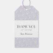 Hier ist die Scoop Ice Cream Lila Baby Shower Geschenkanhänger (Rückseite)