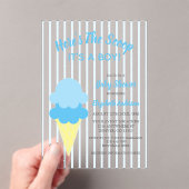 Hier ist die Scoop Ice Cream Summer Baby Dusche Acryleinladungen (Insitu (Handheld))