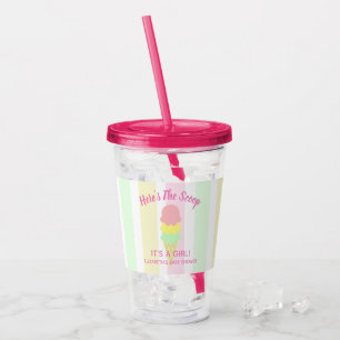 Hier ist die Scoop Ice Cream Summer Baby Dusche Acryltrinkbecher