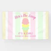 Hier ist die Scoop Ice Cream Summer Baby Dusche Banner (Horizontal)