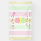 Hier ist die Scoop Ice Cream Summer Baby Dusche Banner (Vertikal)