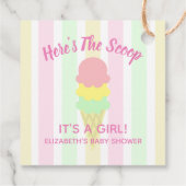 Hier ist die Scoop Ice Cream Summer Baby Dusche Geschenkanhänger (Rückseite)
