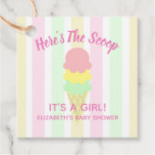 Hier ist die Scoop Ice Cream Summer Baby Dusche Geschenkanhänger (Vorderseite)
