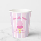 Hier ist die Scoop Ice Cream Summer Baby Dusche Pappbecher (Vorderseite)