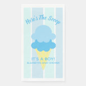 Hier ist die Scoop Ice Cream Summer Baby Dusche Serviette (Vorderseite)