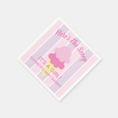 Hier ist die Scoop Ice Cream Summer Baby Dusche Serviette (Ecke)