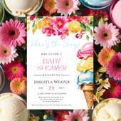 Hier ist die Scoop Ice Cream Summer Baby Shower Einladung