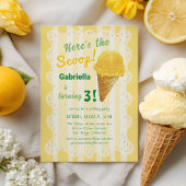 Hier ist die Scoop Ice Cream Summer Birthday Party Einladung
